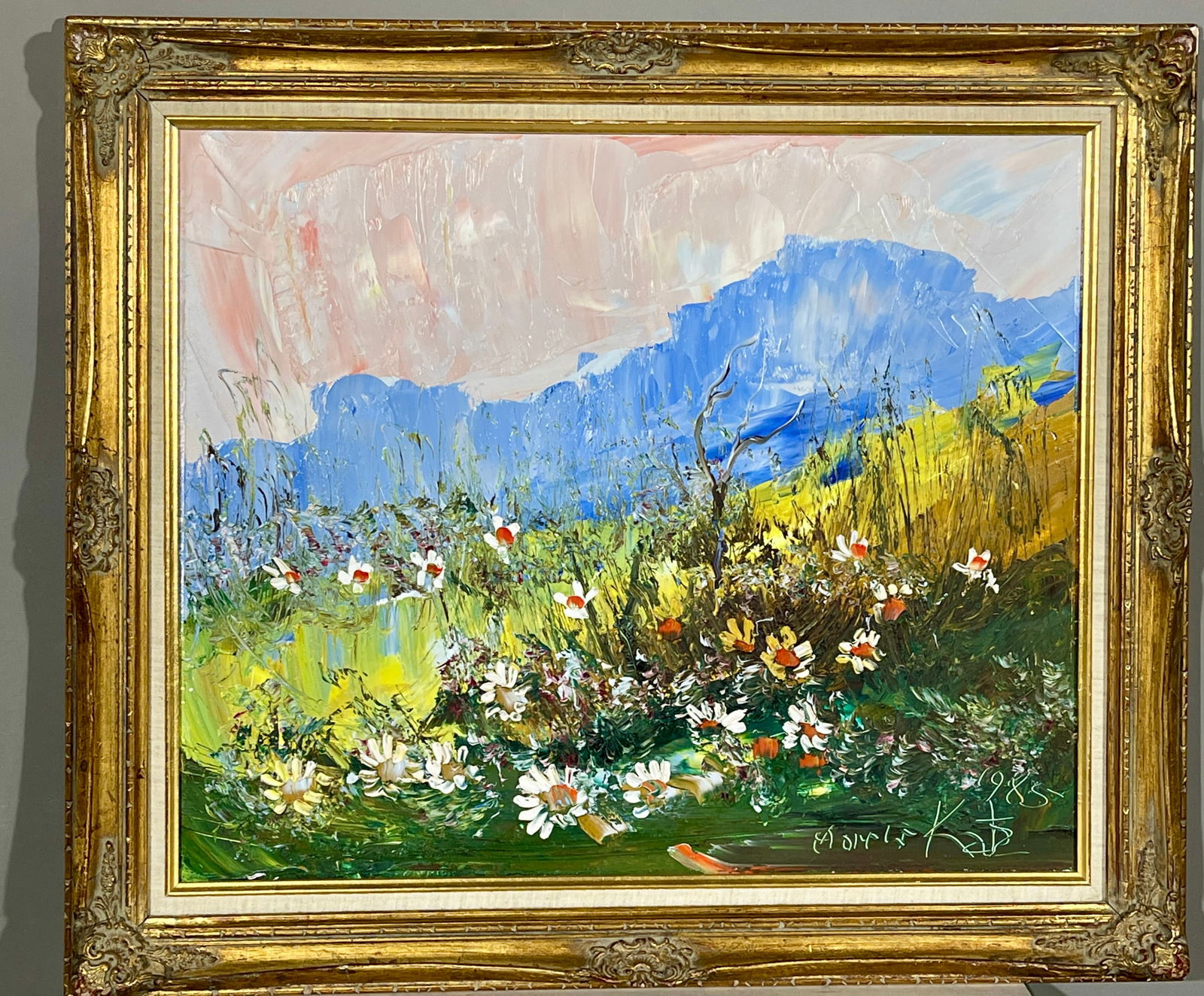 MORRIS KATZ OIL ON BOARDScene by