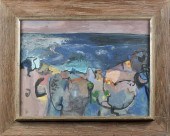MORRIS SHULMAN GOUACHE, ROCKS
