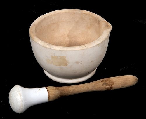 MORTAR AND PESTALA late 19th
