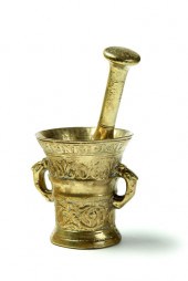 MORTAR AND PESTLE.  American o