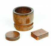 MORTAR AND TWO BOXES.  America