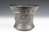 MORTAR- in white bronze inscri