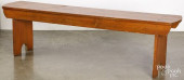 MORTISED PINE BENCH, 19TH C.<b