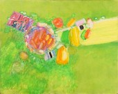 MORTON KAISH GOUACHE ABSTRACTM