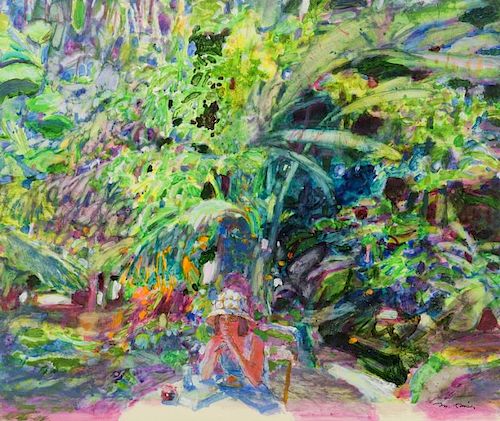 MORTON KAISH GOUACHE GARDEN