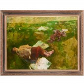 MORTON ROBERTS , OIL ON CANVAS
