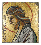 MOSAIC PLAQUE DEPICTING ANDREW