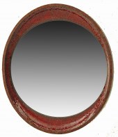 MOSAIC RUBY COLORED GLASS MIRR