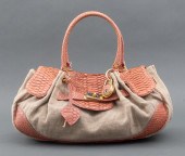 MOSCHINO CANVAS TOTE HANDBAG W