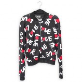 MOSCHINO LOVE PRINT ZIP UP COT