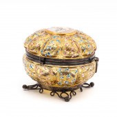 MOSER AMBER GLASS ENAMELED DRE