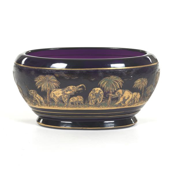 MOSER AMETHYST GLASS ACID ETCHED