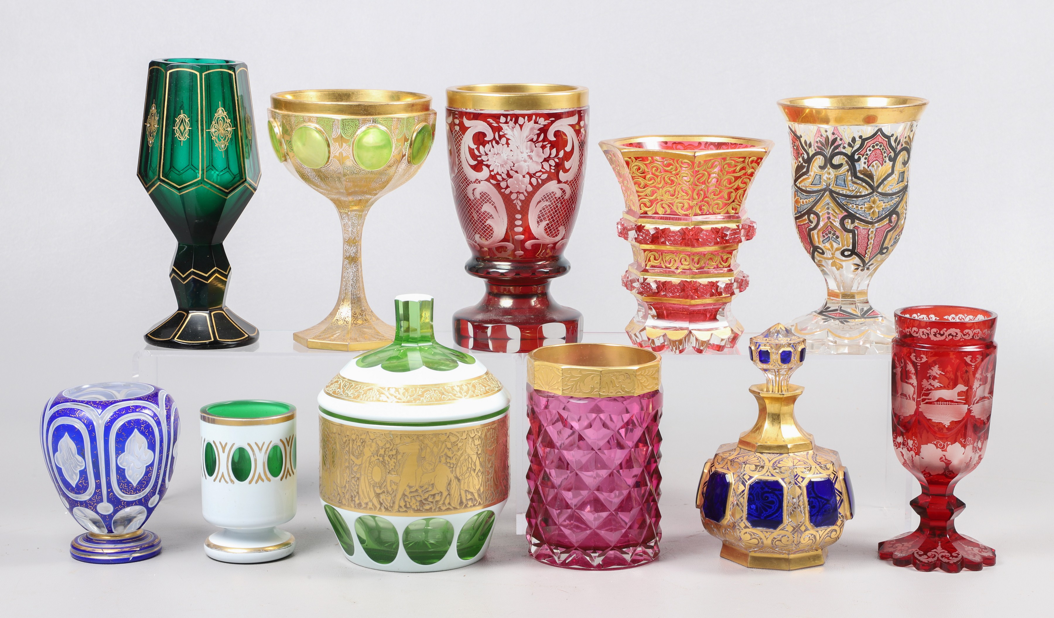 Moser and Czech/Bohemian glass to