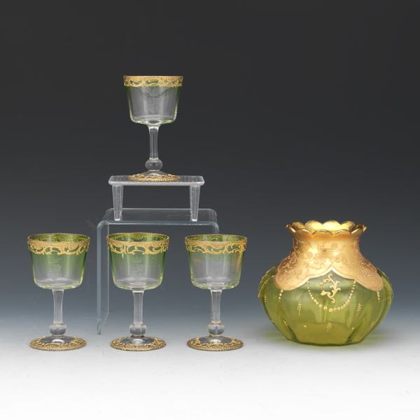 MOSER ARMORIAL GREEN OPTIC GLASS