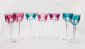 MOSER BLUE & CRANBERRY CUT-TO-