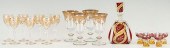 MOSER CRYSTAL DECANTER SET & G