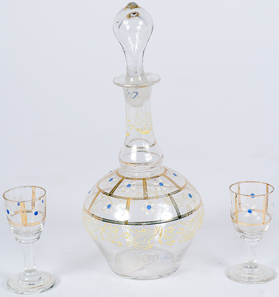 Moser Decanter and Cups Continental
