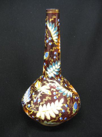 Moser Enameled Cranberry Art