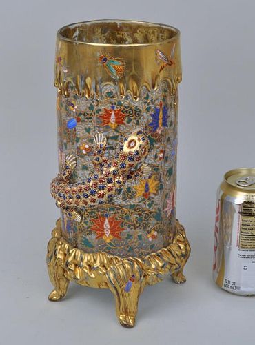 MOSER GILT/POLYCHROME DECORATED