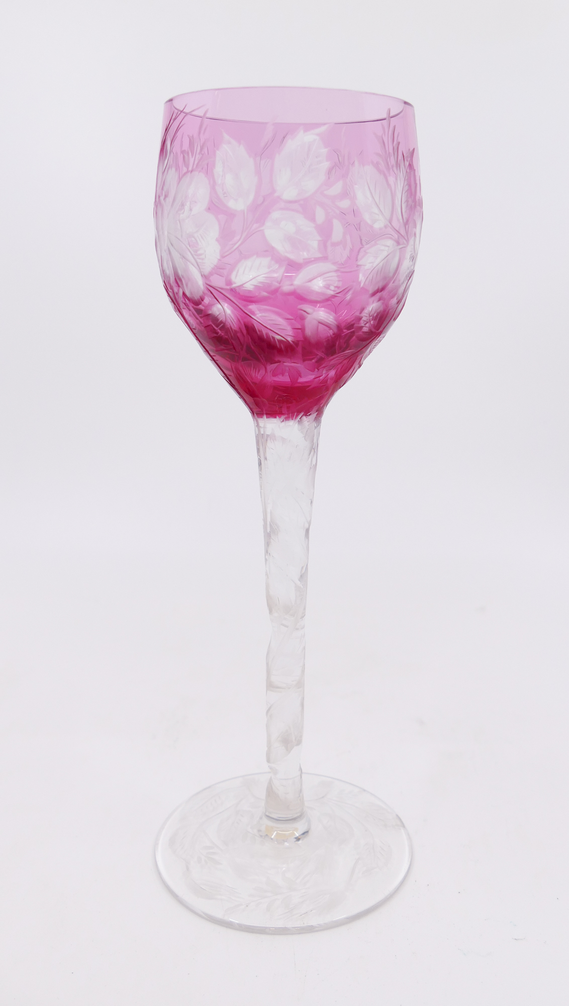 Moser Intaglio Cranberry to Clear