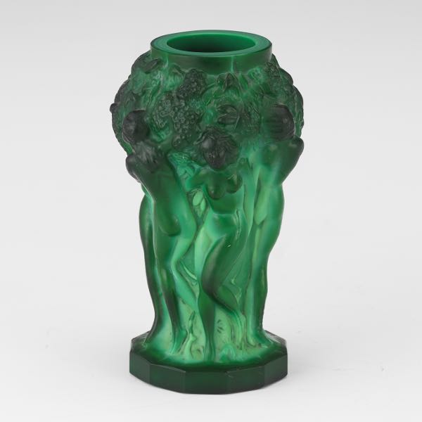 MOSER MALACHITE GLASS BACCHANTES