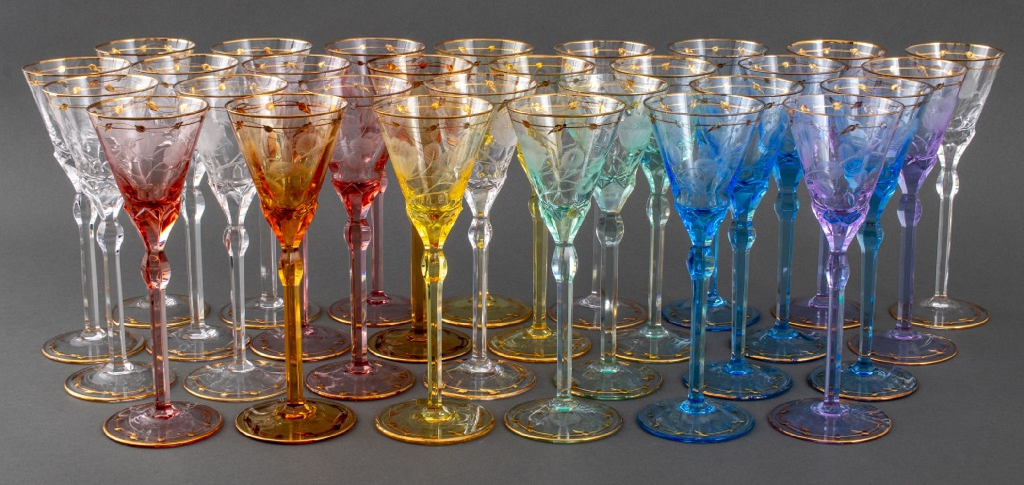 MOSER "PAULA" RED WINE GLASSES,