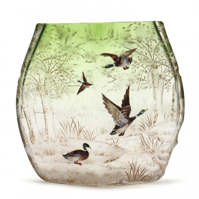 MOSER, ROCK CRYSTAL ENGRAVED AND