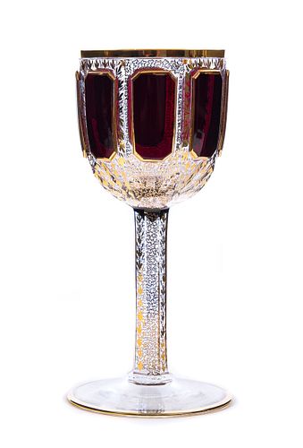 MOSER RUBY CUT TO CLEAR WITH GOLD