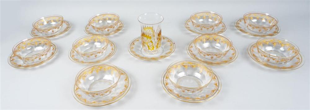 MOSER STYLE GLASSWARE AND A