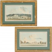MOSES GRIFFITHS, (2) WATERCOLO