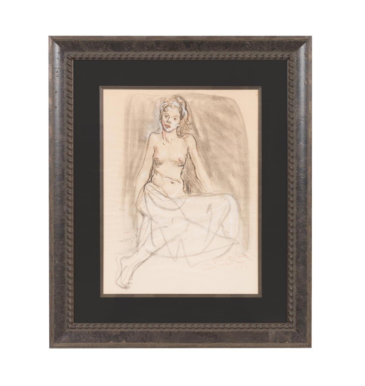MOSES SOYER "FEMALE STUDY" FRAMED