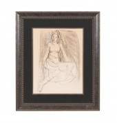MOSES SOYER "FEMALE STUDY" FRA