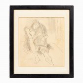 MOSES SOYER GRAPHITE/PAPER "NU
