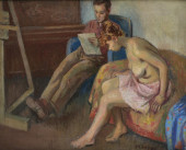 MOSES SOYER, "IN THE STUDIO"<b