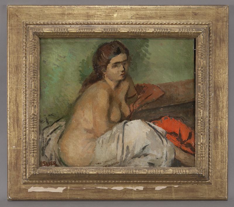 Moses Soyer oil painting on panel