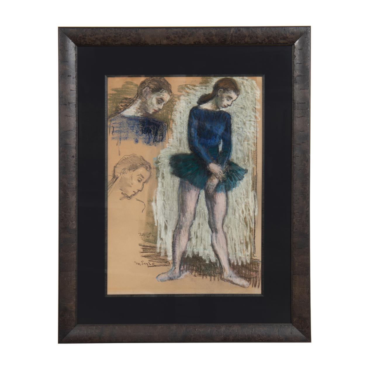 MOSES SOYER, STUDY OF BALLERINA,
