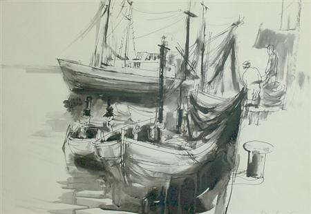 Moshe Gat Israeli, 1935 Dock