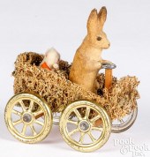 MOSS COVERED EASTER RABBIT CAR