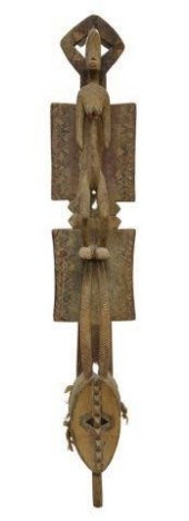 MOSSI CARVED WOOD ANTELOPE & F