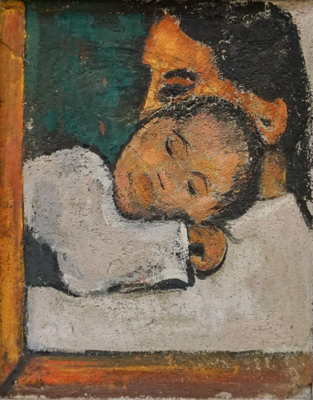 'MOTHER AND CHILD', PASTEL AND