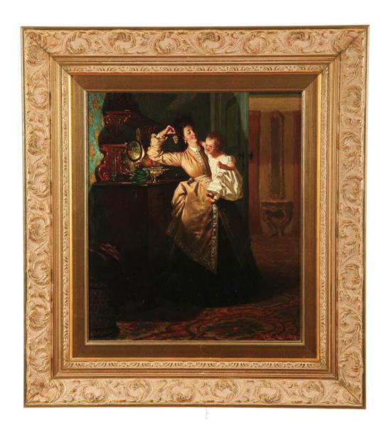 MOTHER HOLDING BABY BY PIETER