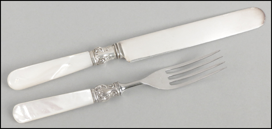 MOTHER-OF-PEARL AND STERLING SILVER