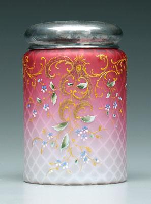 Mother-of-pearl decorated biscuit