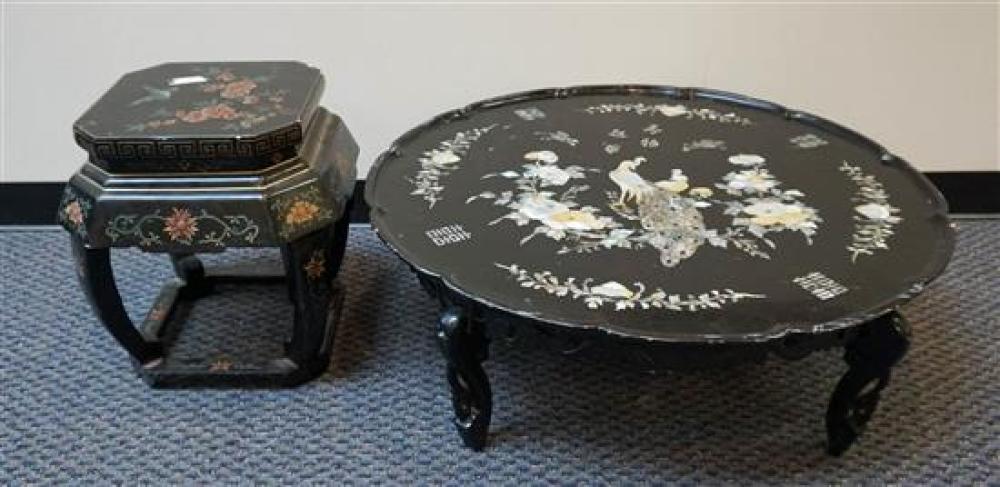 MOTHER-OF-PEARL INLAID BLACK