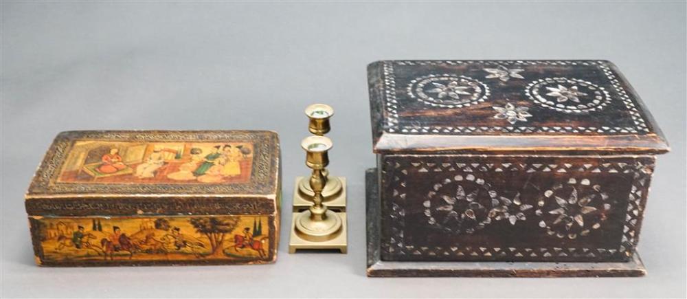 MOTHER OF PEARL INLAID BOX,