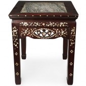 MOTHER-OF-PEARL INLAID HARDWOO