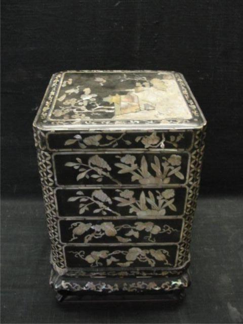 Mother of Pearl Inlaid Jewelry Box.
