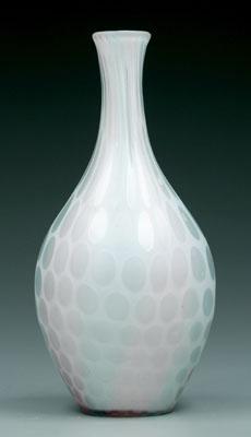 Mother-of-pearl satin glass vase,