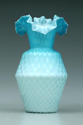 Mother-of-pearl vase, blue with