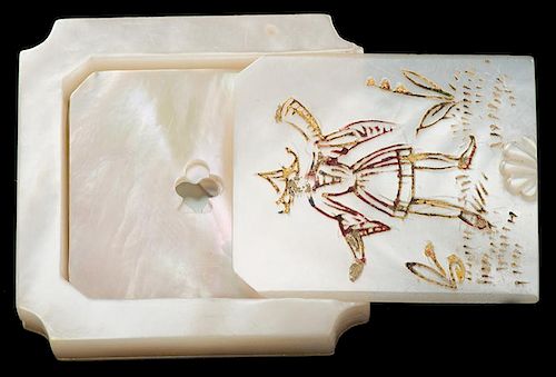 MOTHER OF PEARL WHIST COUNTER BOX